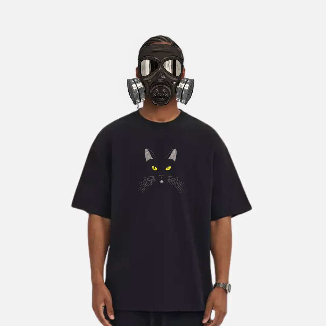 cat eyes embroidered tees