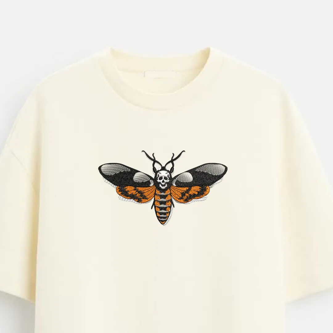Death Head Moth Embroidered Tee