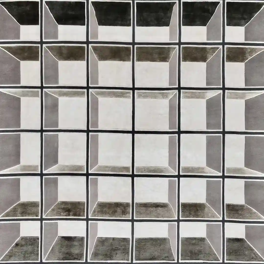 depth matrix gray hand tufted rug