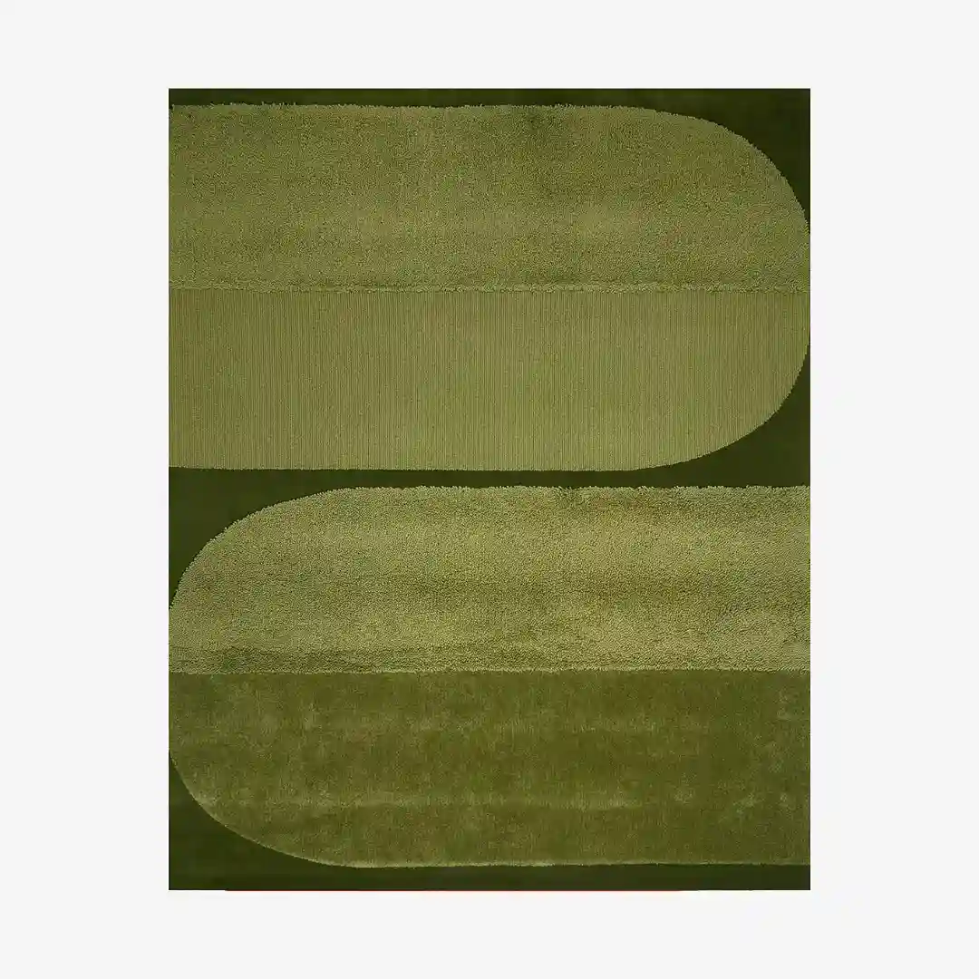 Driftline Solid Green Rug