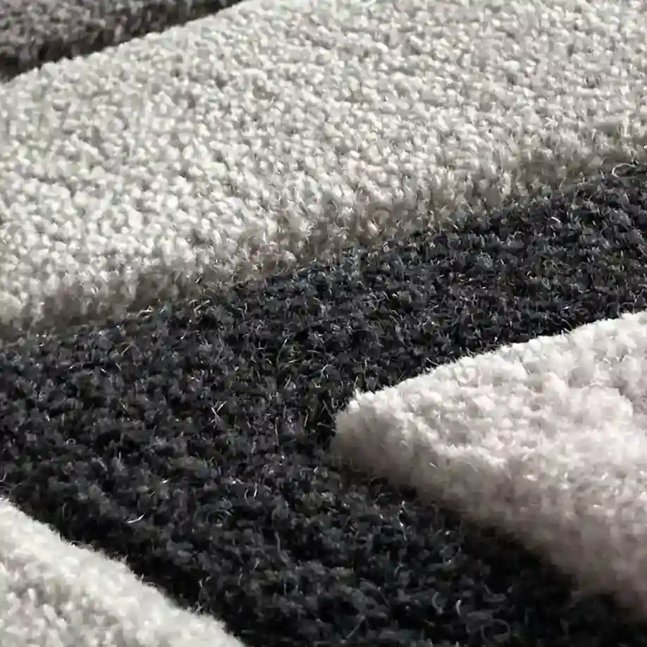 gray geometry hand tufted rug