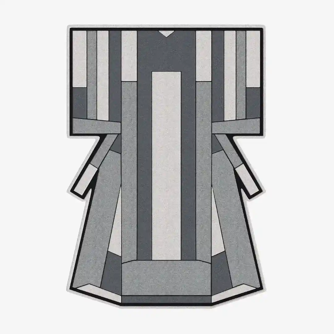 gray geometry hand tufted rug