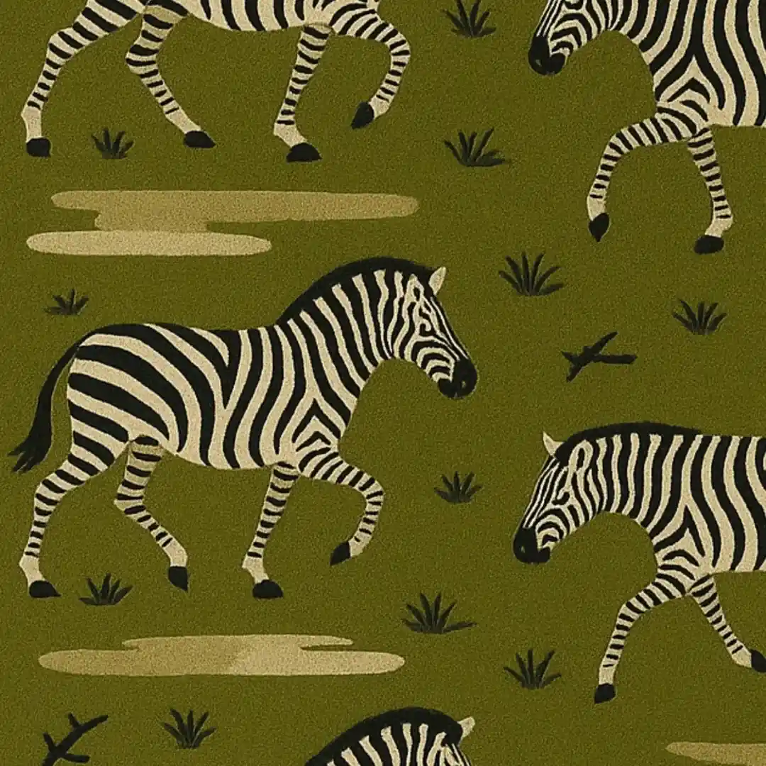 Horse Green Tufted Rug