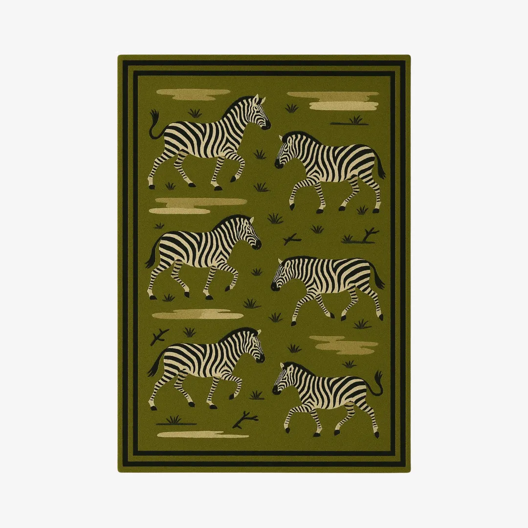 Horse Green Tufted Rug