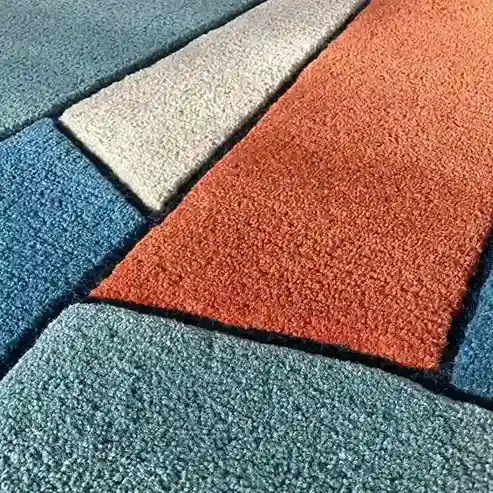 modern geometry hand tufted rug