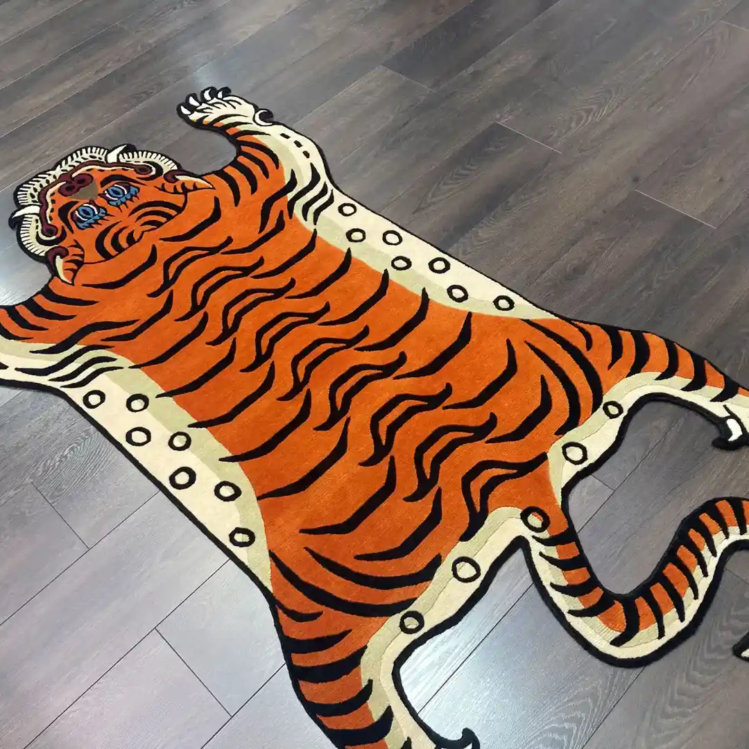 Orange Tibetan Tiger Rug