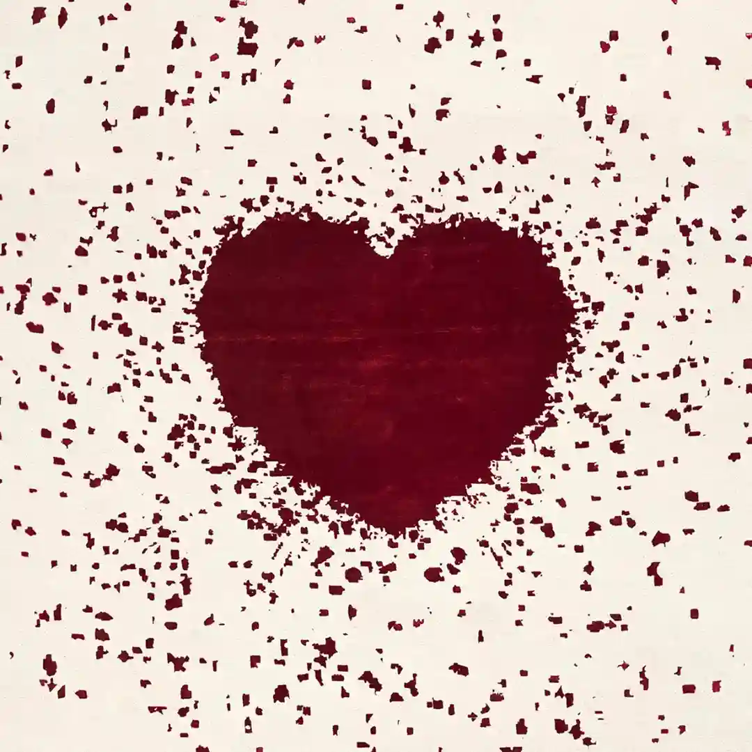 red love hand tufted rug