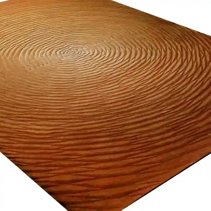 rust circle hand tufted area rug