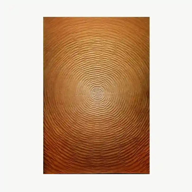 rust circle hand tufted area rug