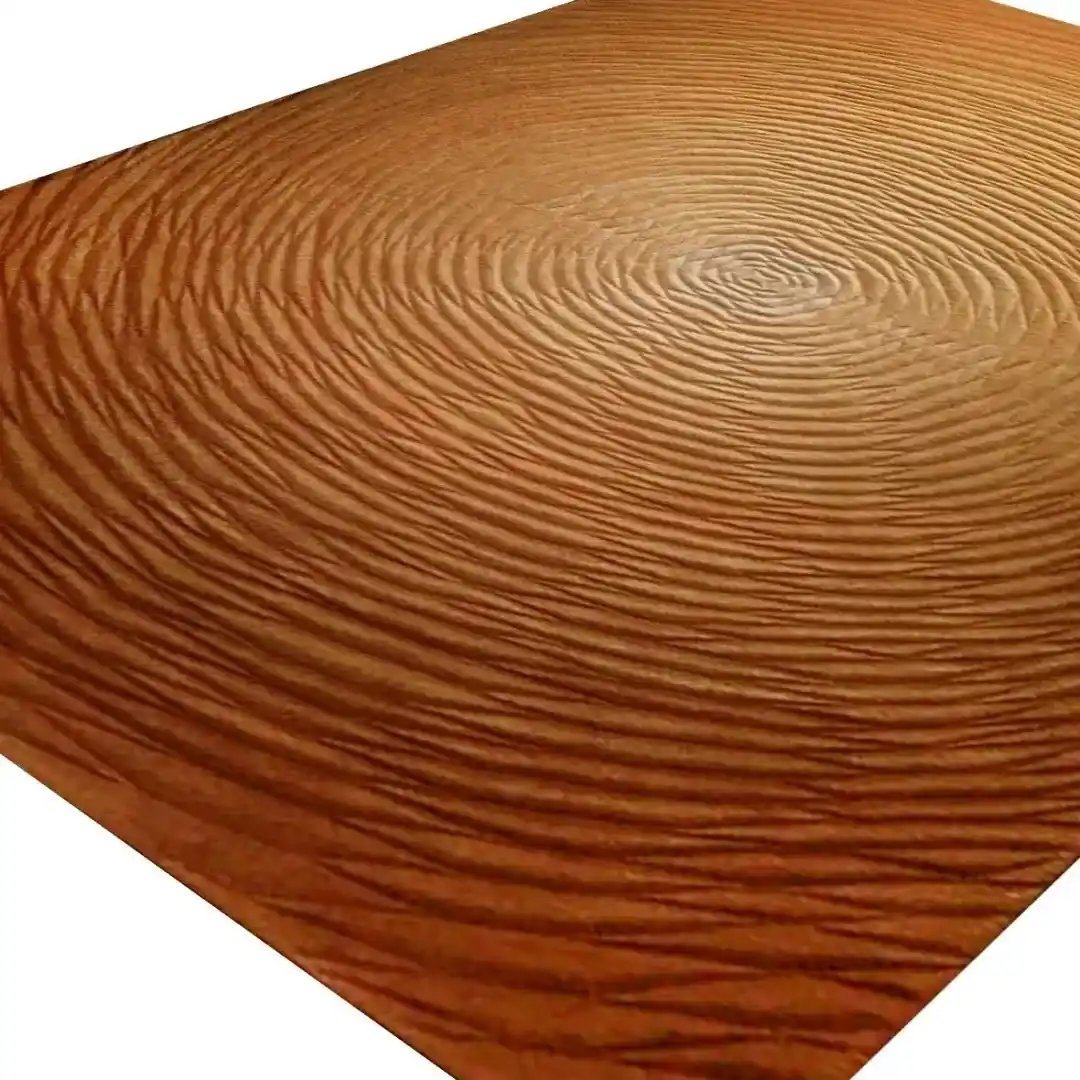 rust circle hand tufted area rug