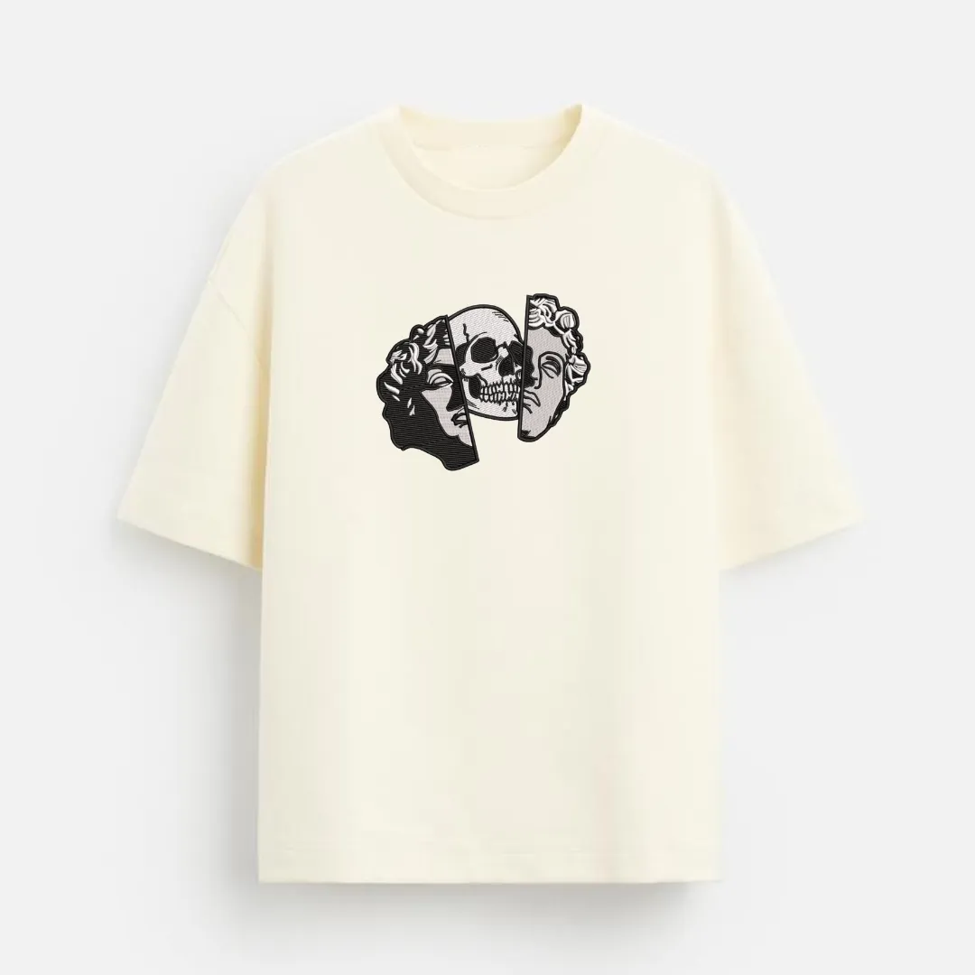 skeleton embroidery tees