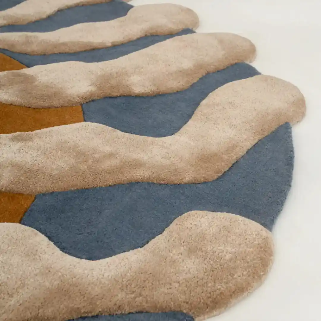 terra rust hand tufted rug