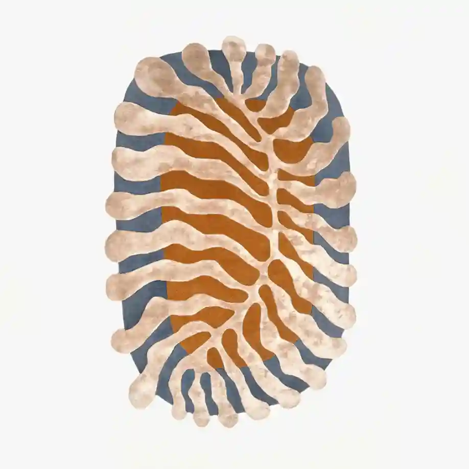 terra rust hand tufted rug