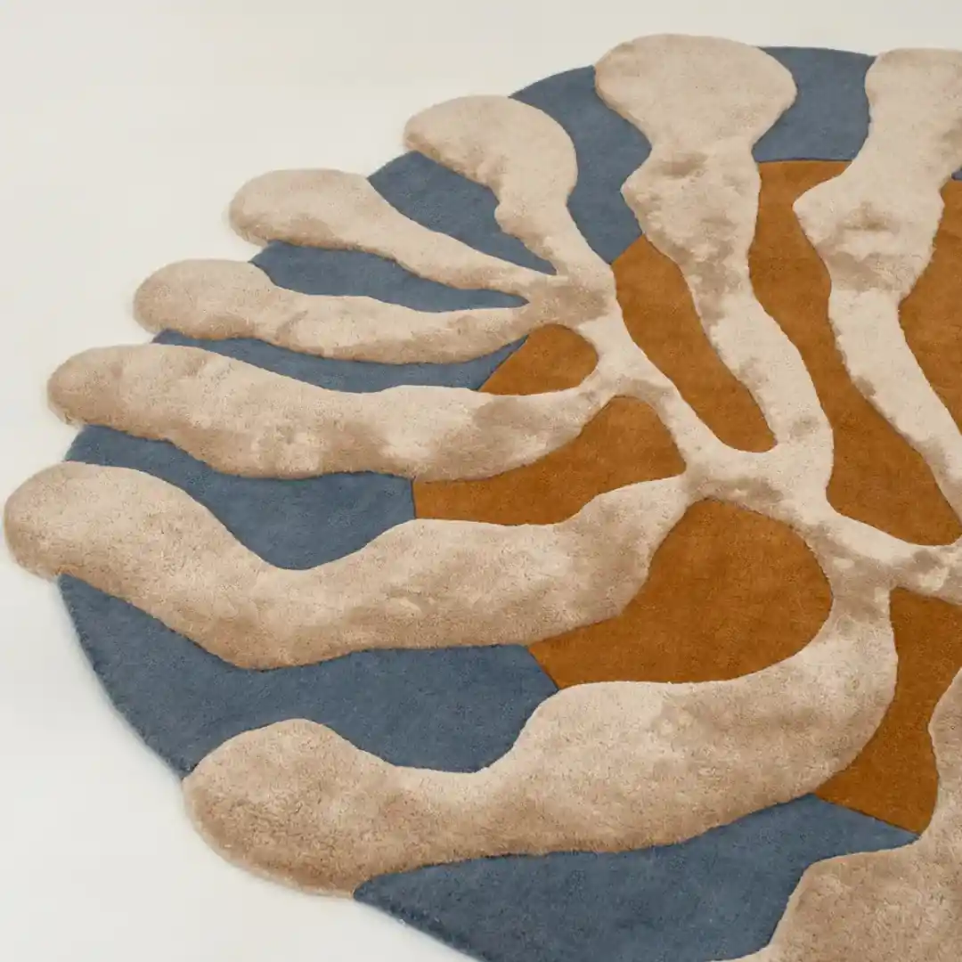 terra rust hand tufted rug
