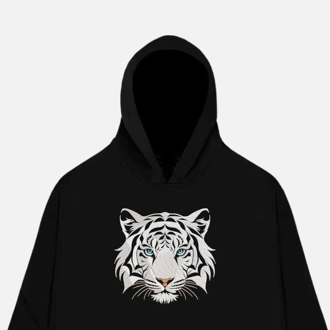 White Tiger Embroidered Hoodie White Tiger Embroidered Hoodie