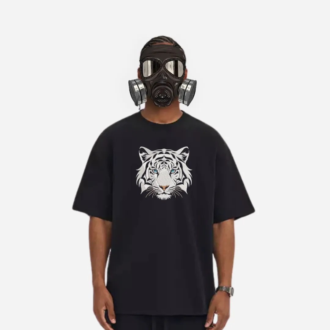 White Tiger Embroidered Tshirt