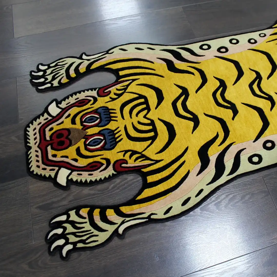 Yellow Tibetan Tiger Rug - Image 4