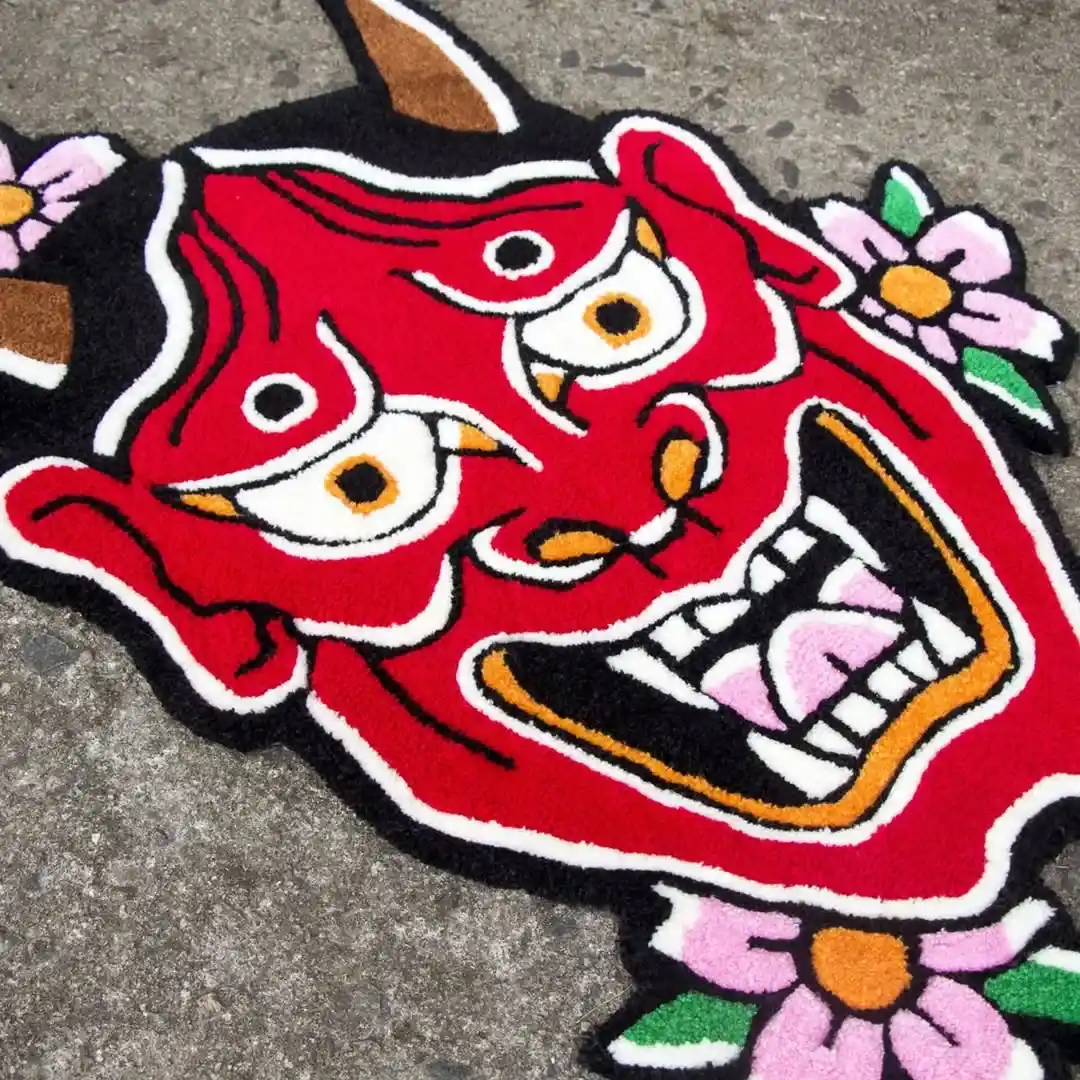 Blossom Oni Mask Rug