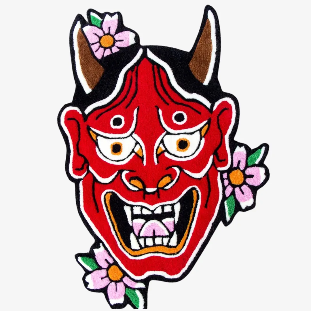 Blossom Oni Mask Rug
