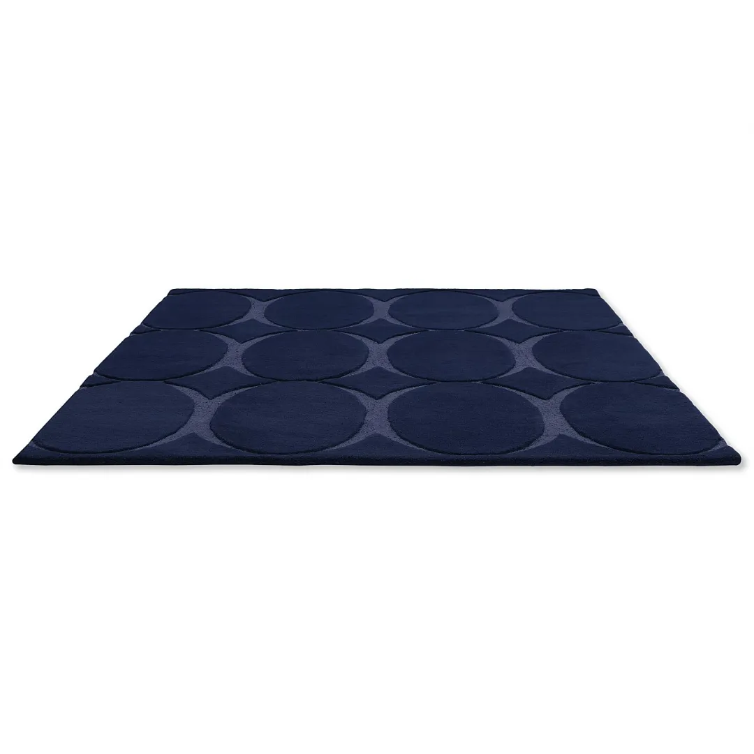 Modern blue area rug for dining room or entryway
