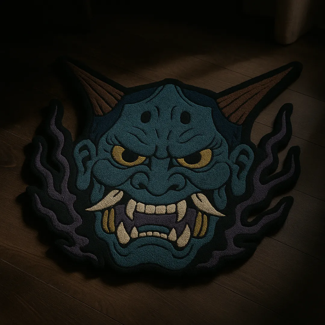 Blue Oni Flame Rug