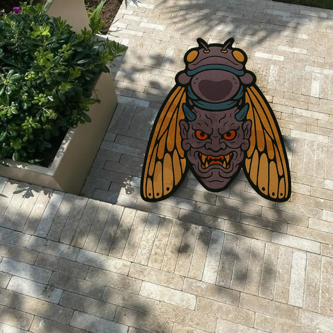 Cicada Oni Tattoo Rug