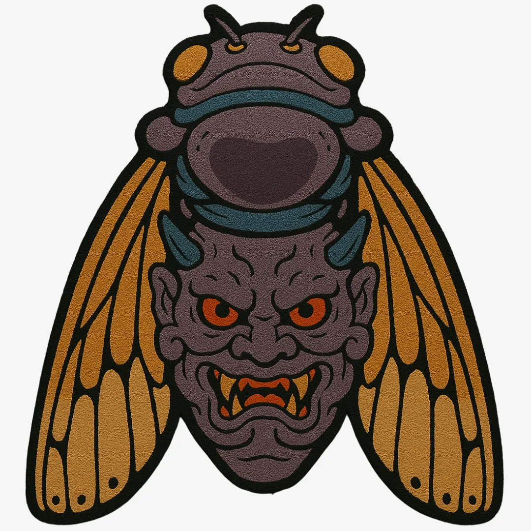 Cicada Oni Tattoo Rug