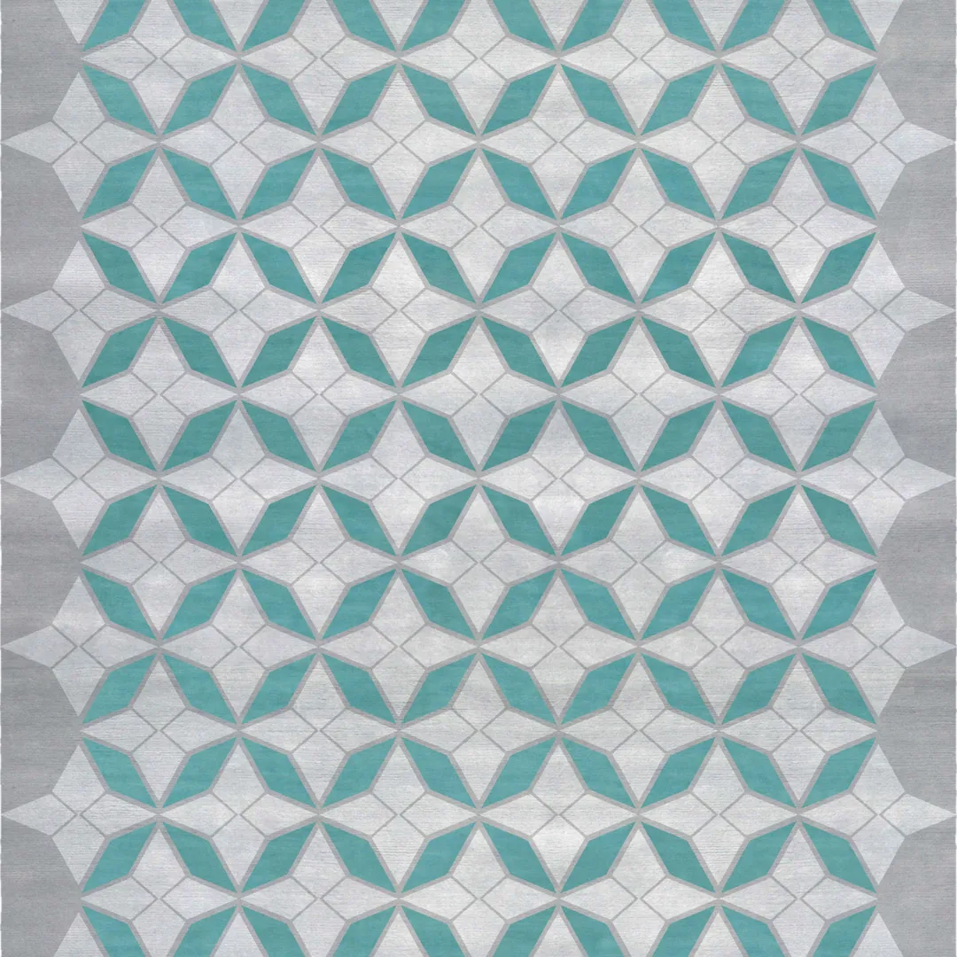 Close-up of soft wool and viscose blend rug texture