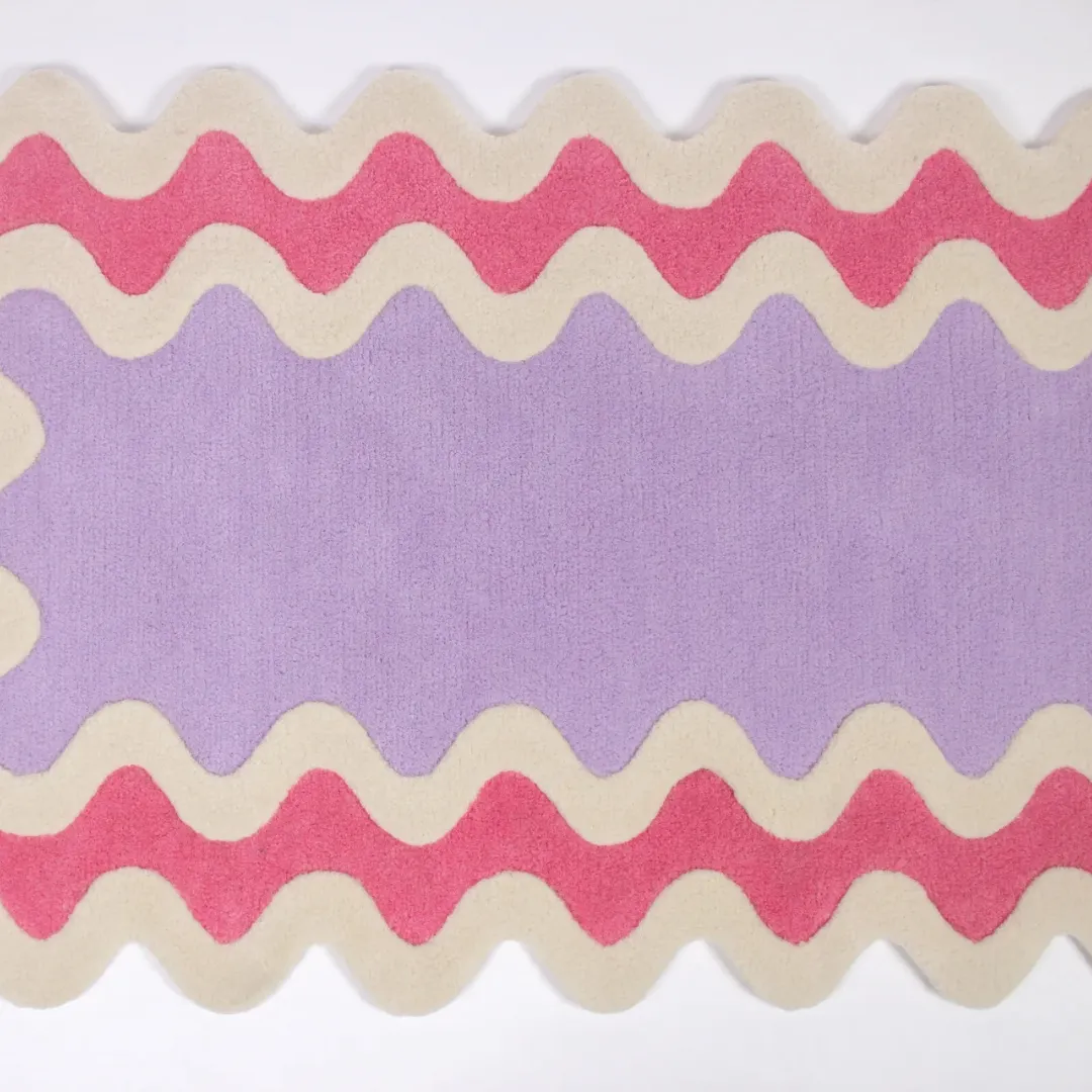 Close-up of soft lavender, pink, and cream ripples