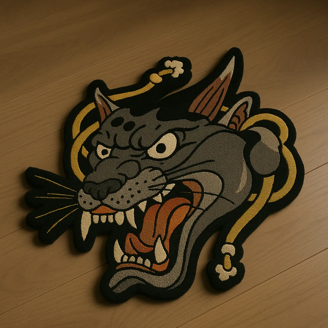 Shadow Growl Tattoo Rug