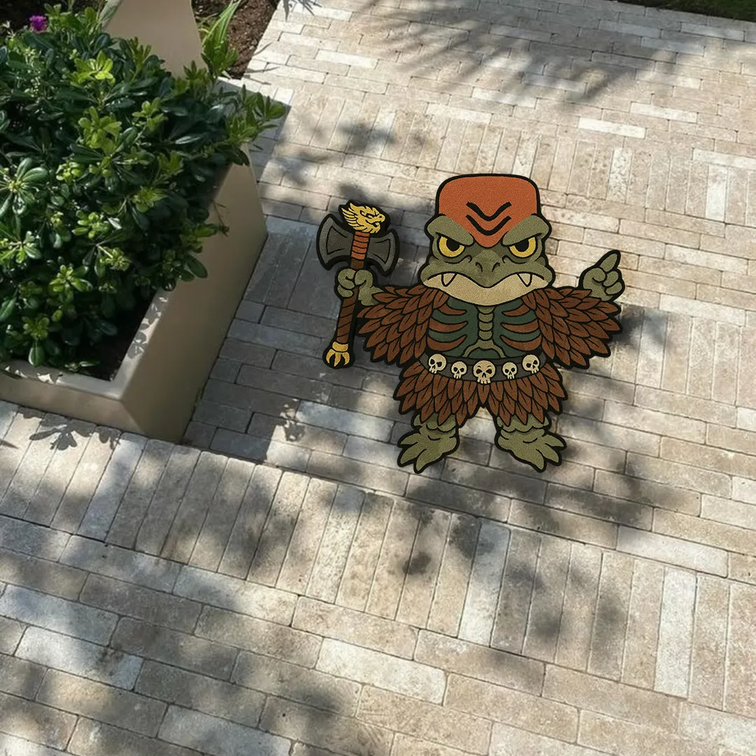 Warrior Toad Tattoo Inspired Area Rug