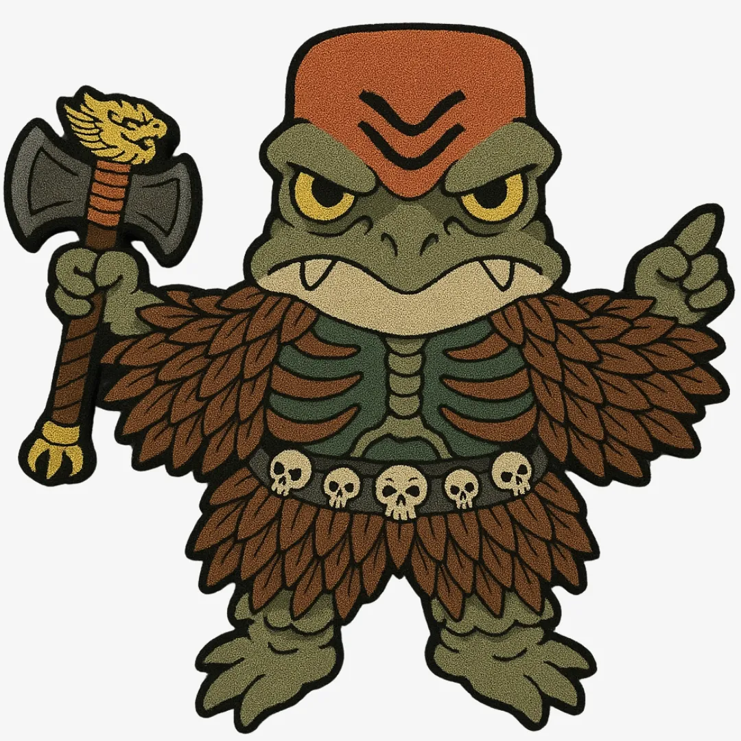 Warrior Toad Tattoo Rug