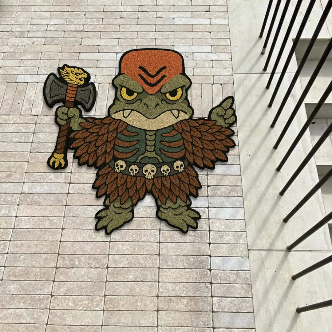 Warrior Toad Tattoo Inspired Rug
