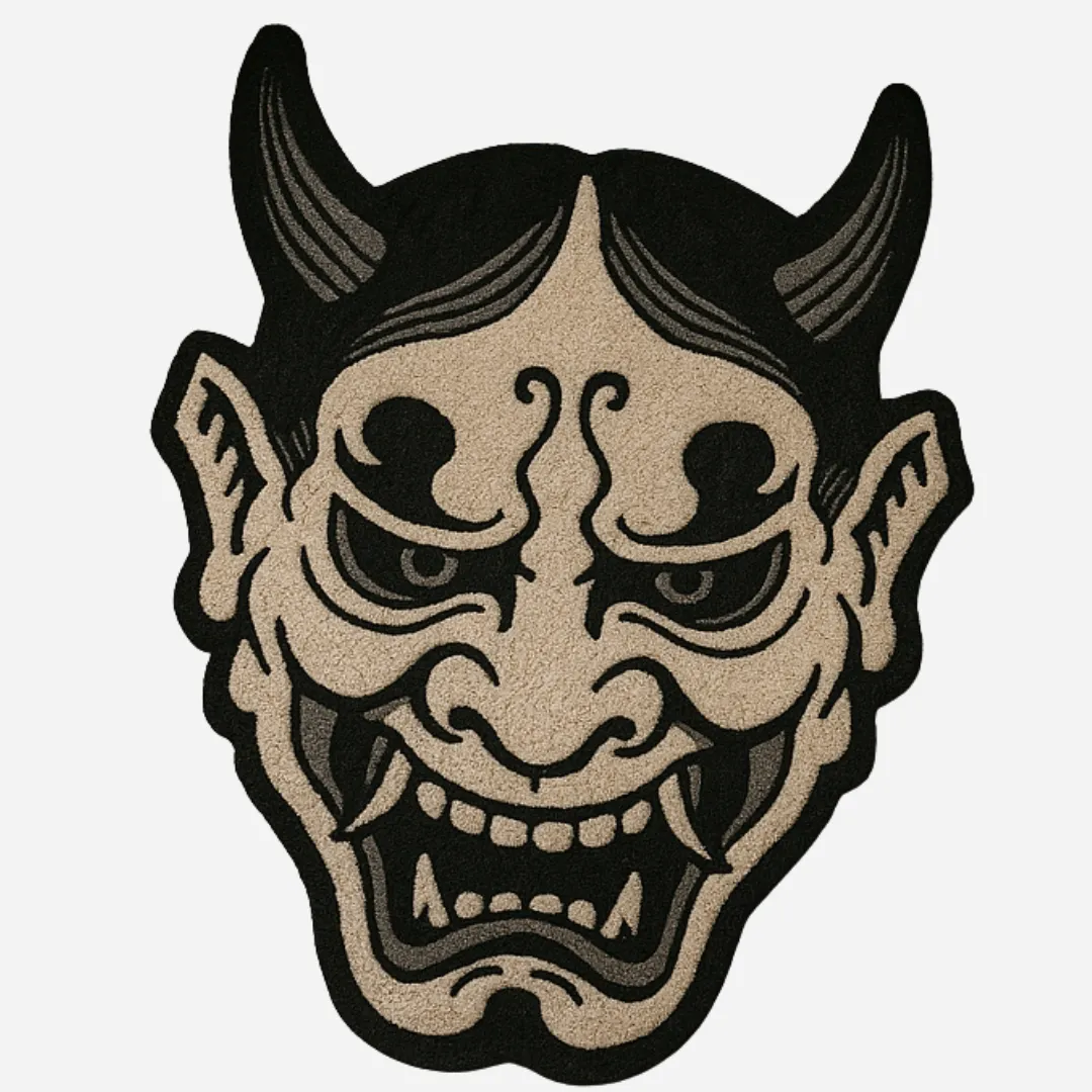 The textured embossing and clean horns blend modern style with traditional tattoo artistry.