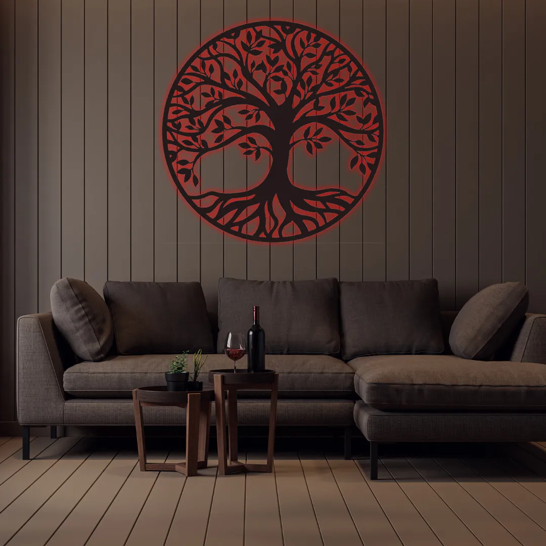 Red Roots of Life Silhouette