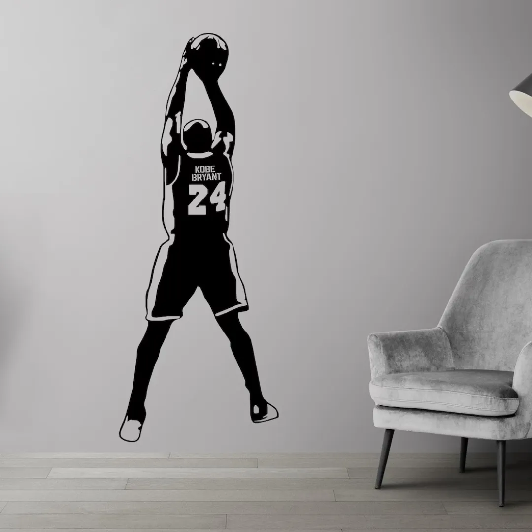 Kobe Bryant Silhouette Kobe Bryant inspired basketball metal wall art silhouette