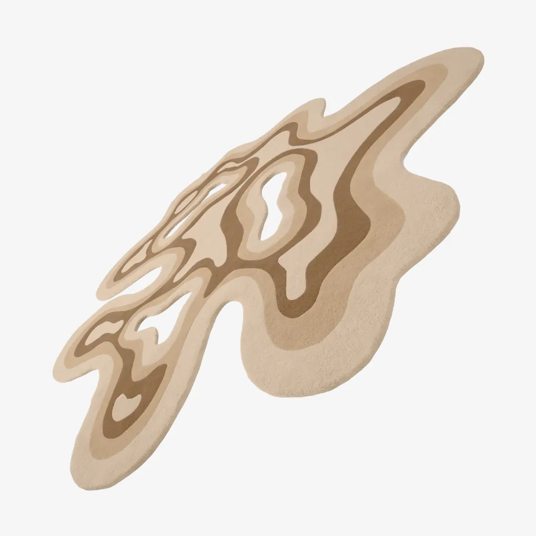 Dune Drift Irregular Rug Modern Dune Drift Rug with layered contour design inspired by desert landscapes – hand-tufted wool rug