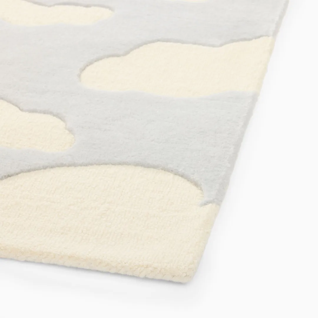 Dancer Rug Dreamy sky-inspired rug with balloon and clouds – Cloud Dancer wool tufted rug by Sneagear