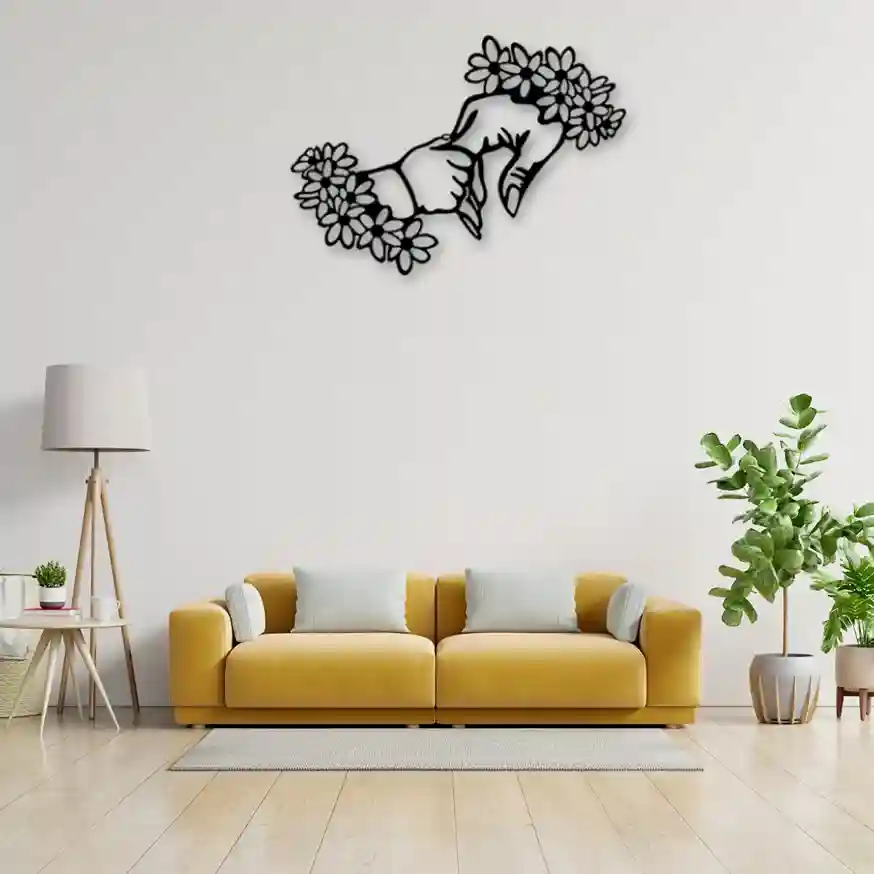 Baby And Mother Hands Flower Wall Art.4_20_11zon_55_11zon