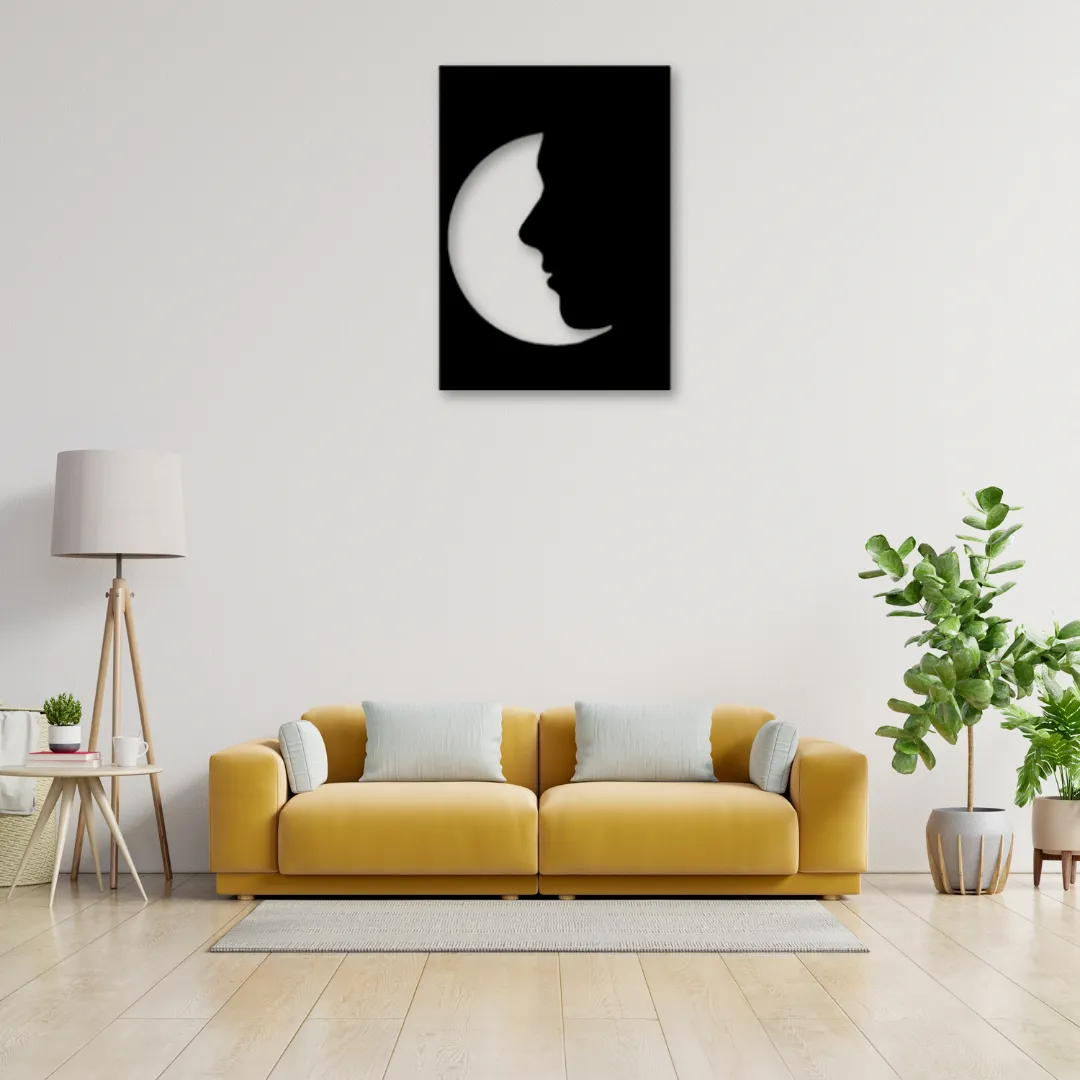Face Portrait Wall Decor Face portrait wall decor placed in living room