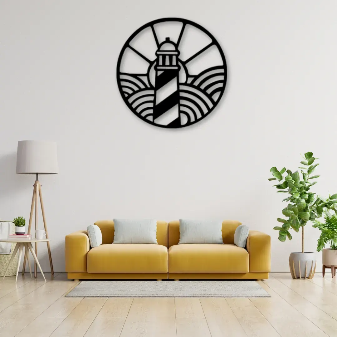 Lighthouse & Waves Wall Decor Lighthouse & Waves