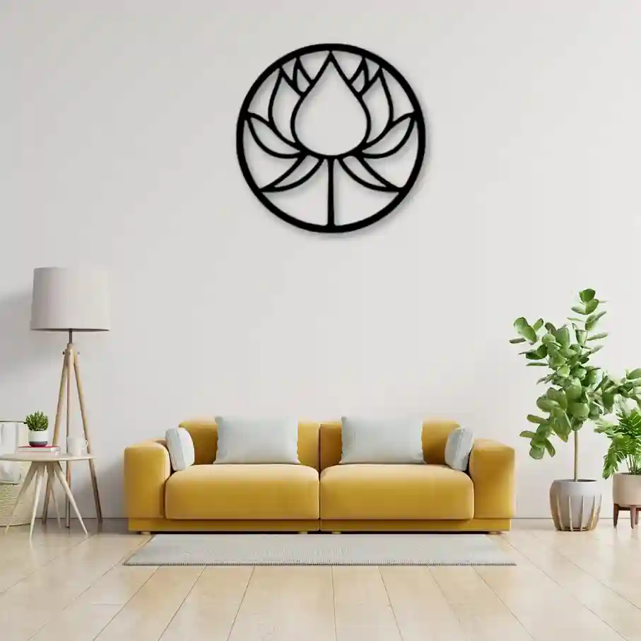 Lotus Flower Wall Decor Lotus flower decor placed in living room