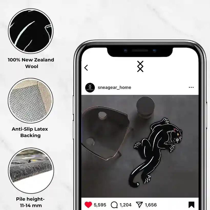 black onxy tiiger rug