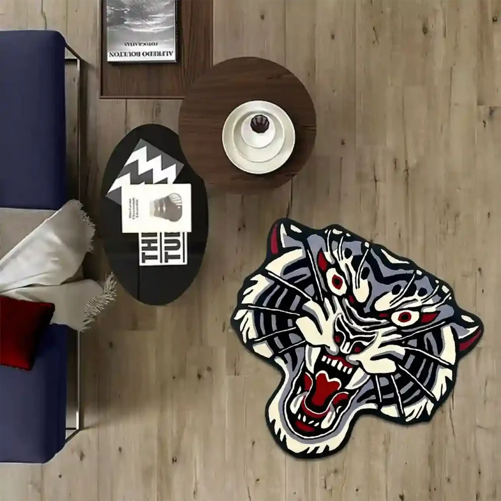 tiger head rug