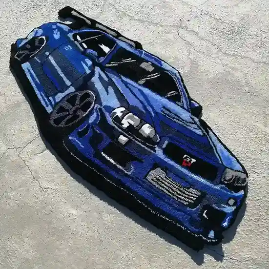 Tufted Area Rug Inspired by R34 Drift Culture