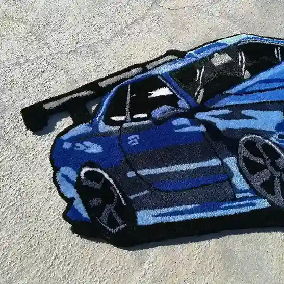 Handmade R34 JDM Car Rug for Car Enthusiasts