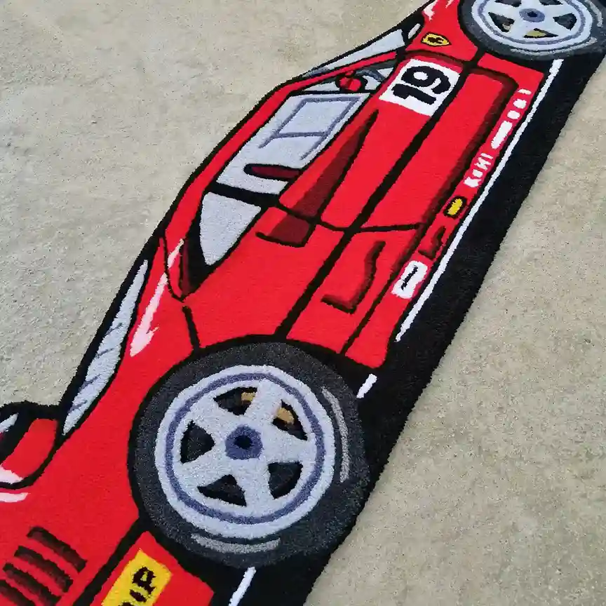 Close-up of Redline F40 Edition tufted design