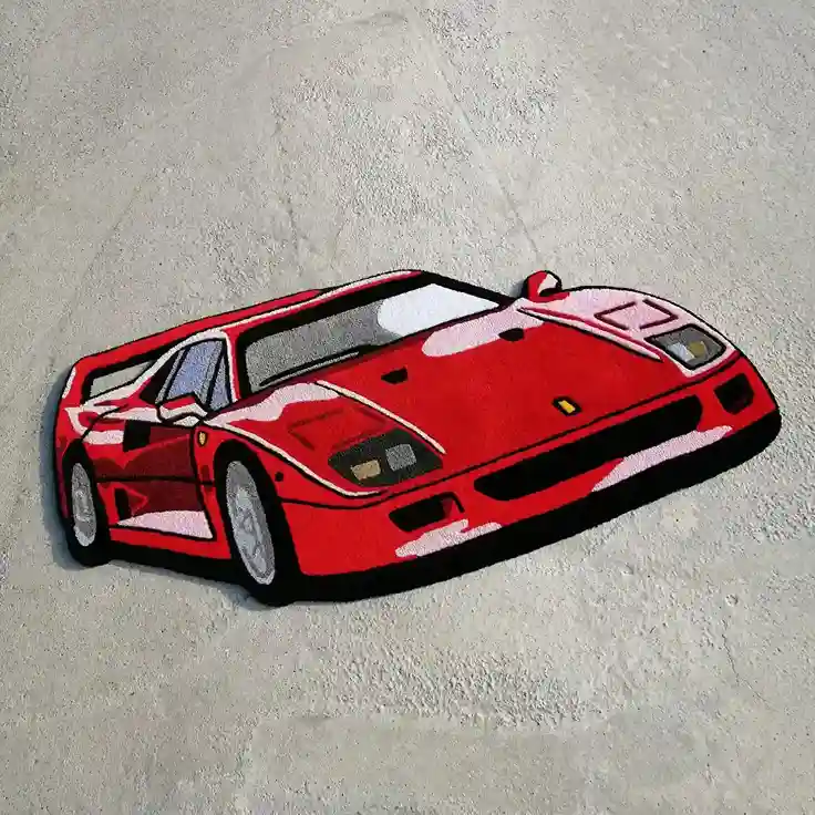 Speed Icon F40 Look Rug with premium New Zealand wool