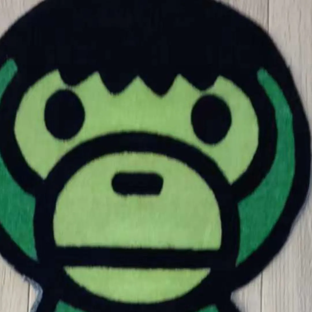 hulk monkey ape rug zoom in Hulk Monkey Ape Rug in urban-style bedroom with wood flooring