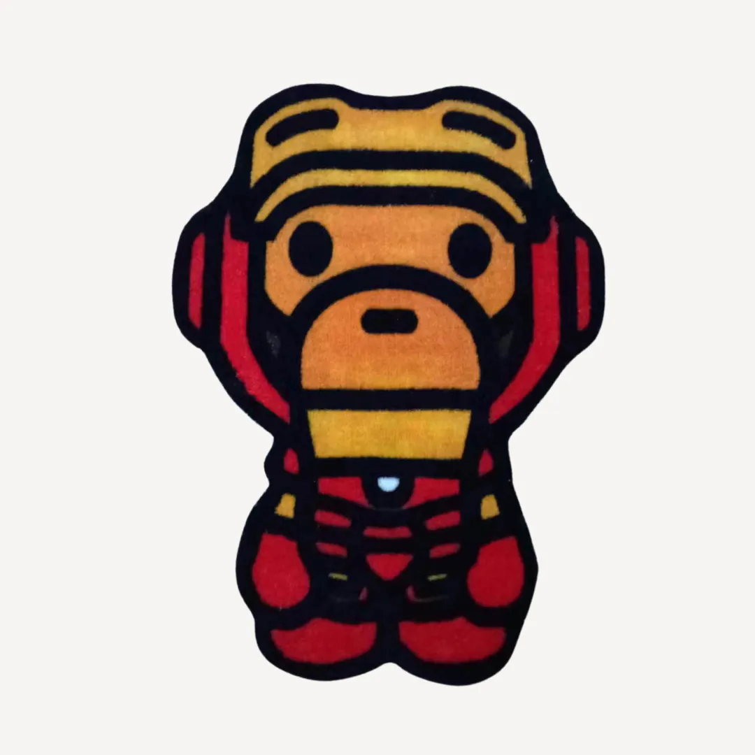 iron man monkey ape rug Iron Man Monkey Ape Rug with streetwear-inspired superhero design